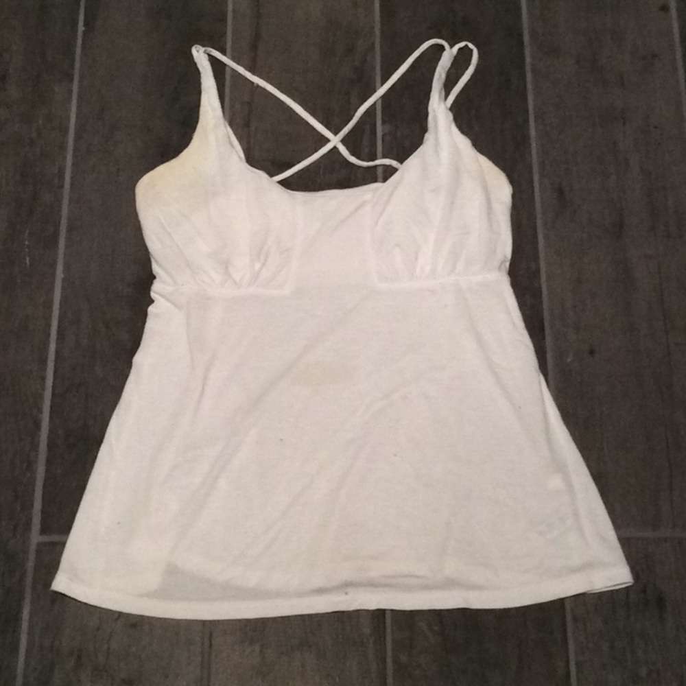 White bra top